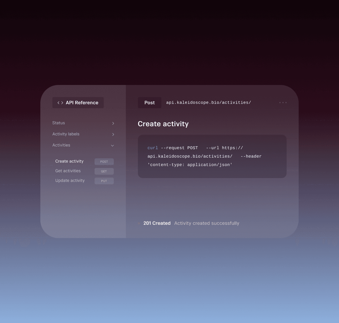API & SDK in Kaleidoscope